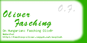 oliver fasching business card