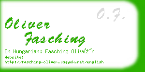 oliver fasching business card